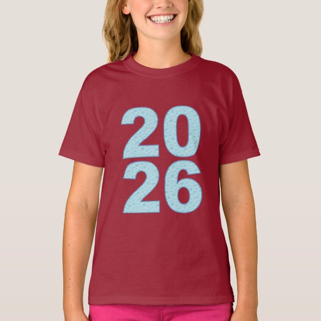 Girls' T-Shirt maroon  GOOD  YEAR  26 (Front)