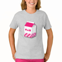Girl's T-Shirt Milk Box Circle, Triangle & Square
