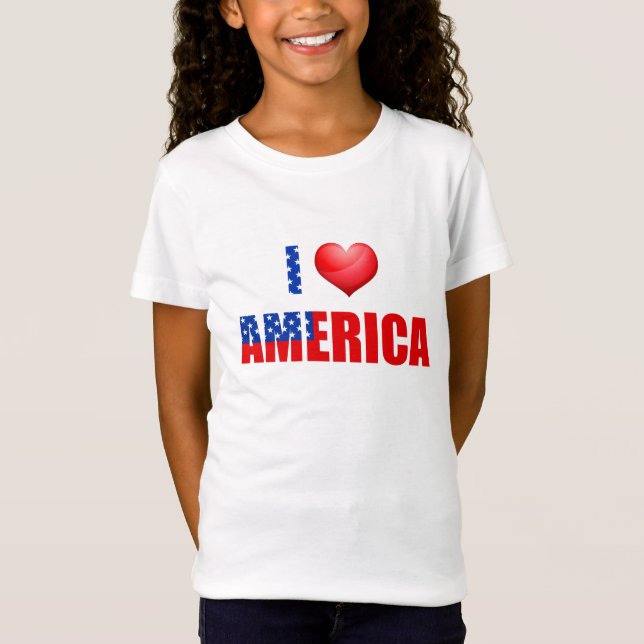 Girls T-Shirt-Patriotic T-Shirt (Front)