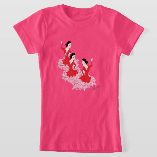 Girl's T-shirt : Spanish Dancer (Laydown)