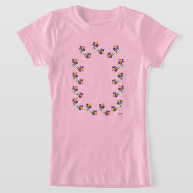 Girls T-Shirt : Tulips (Laydown)