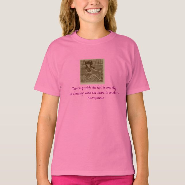 Girl's T-shirt with dance design (Front)