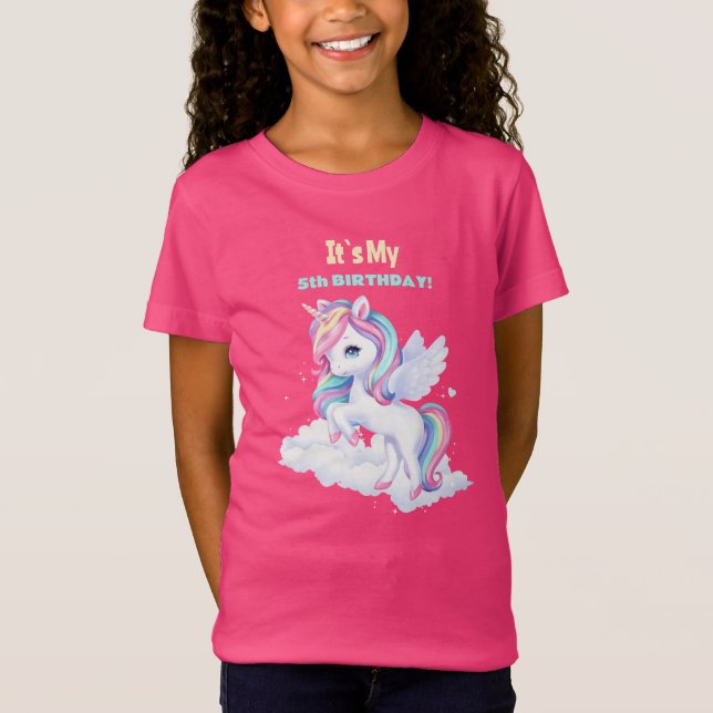 Girls' T-Shirts to a magical birthday party. (Front)