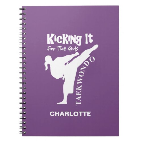 Girls Taekwondo Martial Arts Notebook