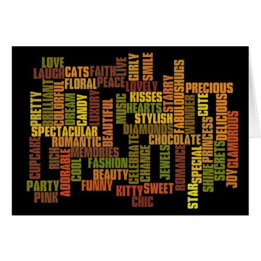 girls tags, girly words (Front Horizontal)