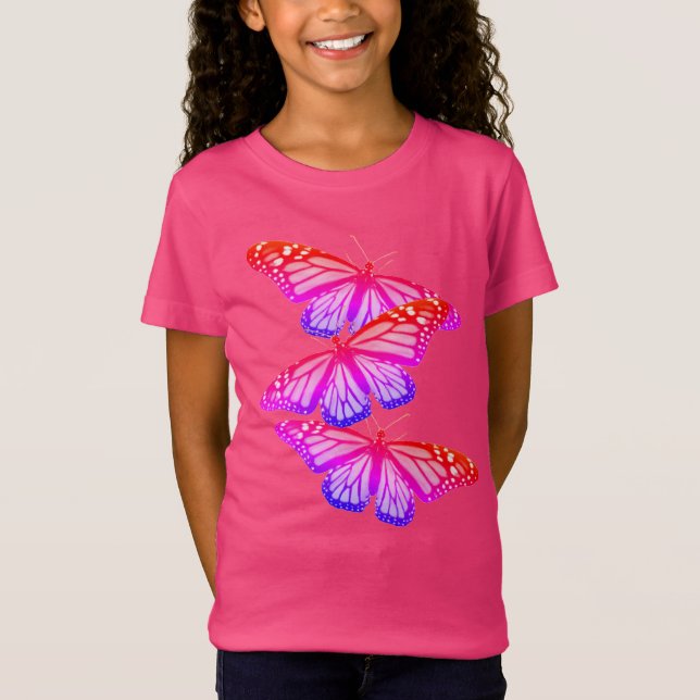 Girls Tee Neon Monarchs (Front)