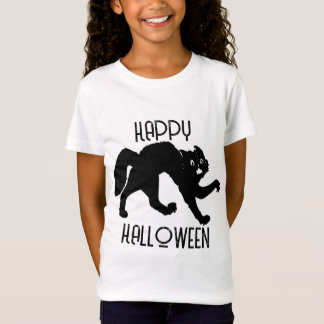 GIRLS TEE SHIRT WITH BLACK CAT