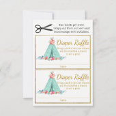 Girls TeePee Diaper Raffle Tickets (Front)