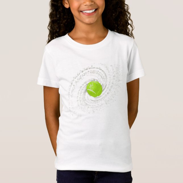 Girls Tennis Ball Topspin Sparkles T-Shirt (Front)