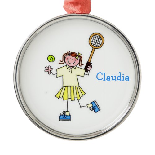 Girls Tennis Ornament