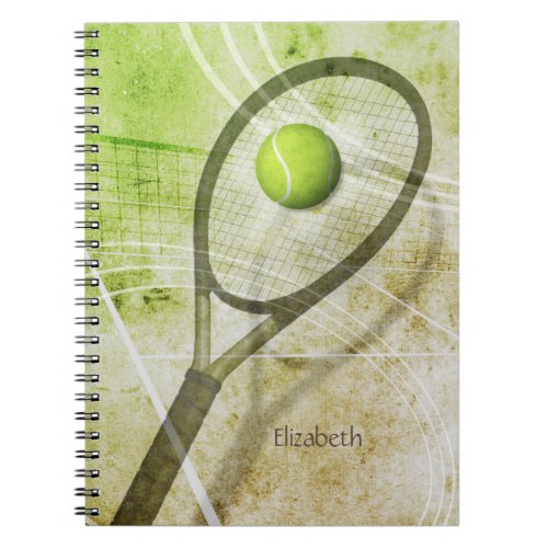 girls tennis personalized  notebook