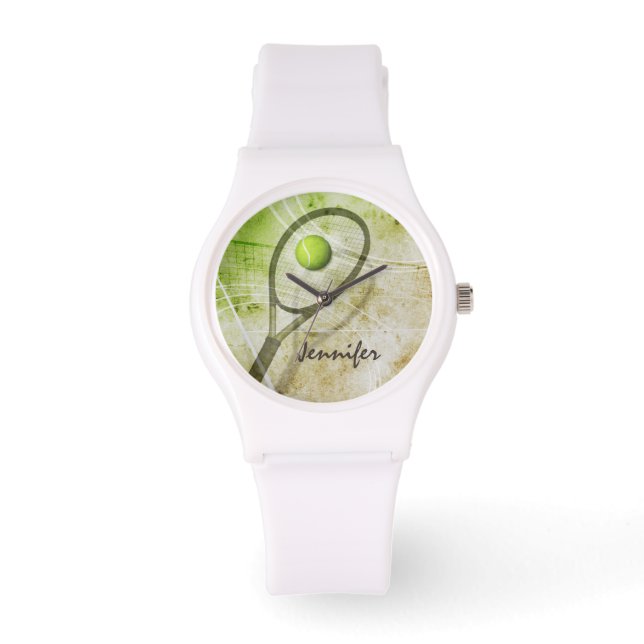 Girl's tennis personalized  watch (Front)