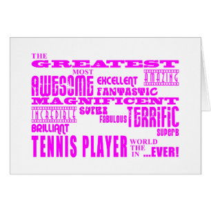 Girls Tennis : Pink Greatest Tennis Player Cards