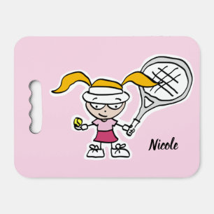 Girl's tennis player bench seat cushion for match