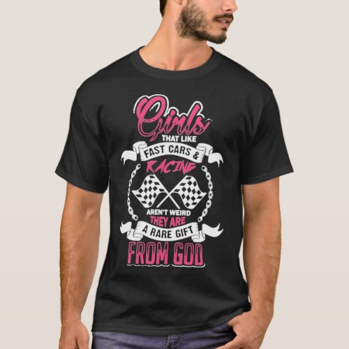 girls that like fast cars and racing trucker T_Shirt