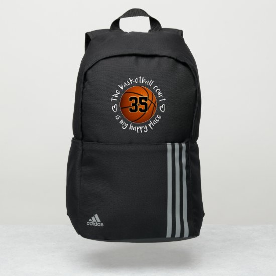 girls The basketball court is my happy place Adidas Backpack