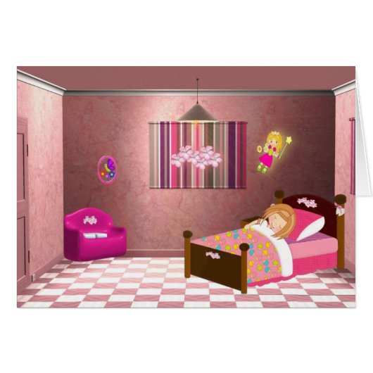 Girls Tooth Fairy Card (Front Horizontal)