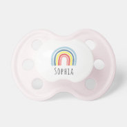 Girls Trendy Cute Whimsical Rainbow Name Pacifier at Zazzle