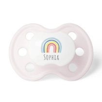 Girls Trendy Cute Whimsical Rainbow Name Pacifier