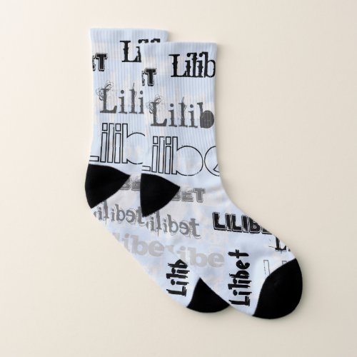 Girls Trendy Named Dusty Blue Gifts Accessories Socks