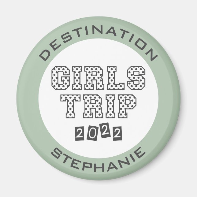 Girls Trip 2022 Girls Weekend Vacation Custom Magnet (Front)