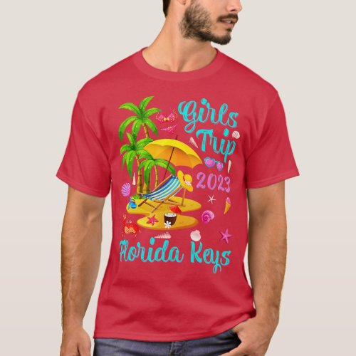 Girls Trip 2023 Beach Vacation Florida Keys Beach  T_Shirt