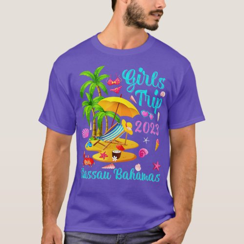 Girls Trip 2023 Beach Vacation Nassau Bahamas Beac T_Shirt