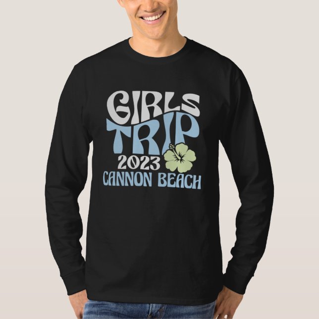 Girls Trip 2023 Cannon Beach Beach Destination Ret T-Shirt (Front)