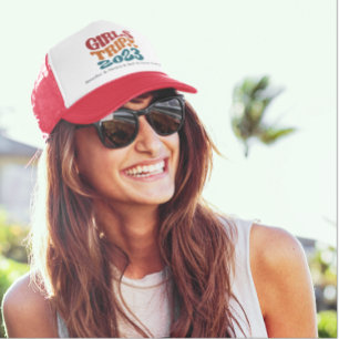Girl's Trip 2023 Customizable Colors and Text Trucker Hat