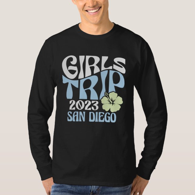 Girls Trip 2023 San Diego Beach Destination Retro  T-Shirt (Front)