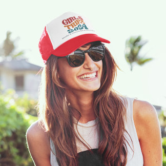 Girl's Trip 2024 Customizable Colors and Text Trucker Hat