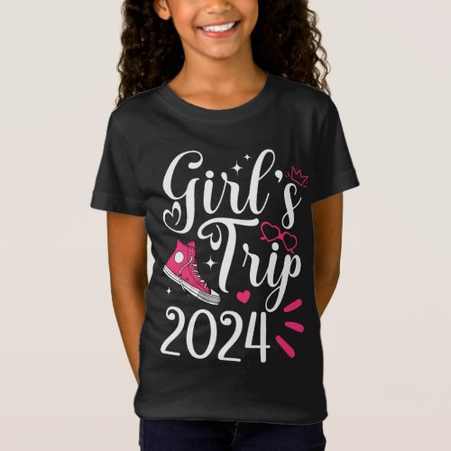 Girls Trip 2024 Friend Vacation Party Women Vacay T_Shirt