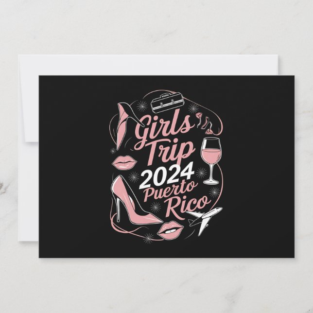 Girls Trip 2024 Puerto Rico Travel Group Caribbean Invitation (Front)