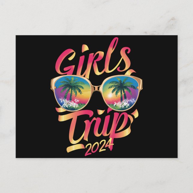 Girls Trip 2024 Weekend Summer Beach Vacation 2024 Postcard (Front)