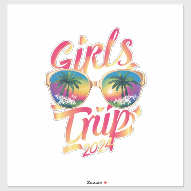Girls Trip 2024 Weekend Summer Beach Vacation 2024 Sticker (Sheet)