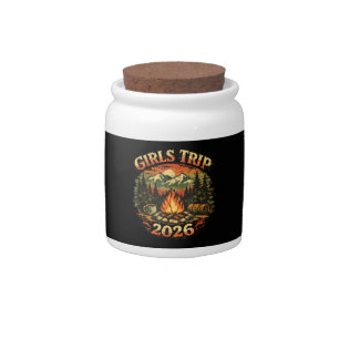Girls Trip 2026 Camping Adventure Candy Jar