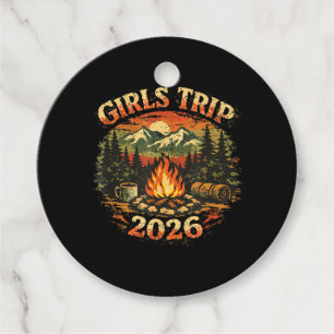 Girls Trip 2026 Camping Adventure Favor Tags