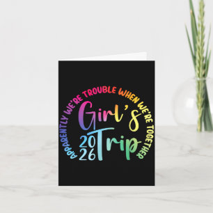 Girls trip 2026 colorful vacation matching friends card