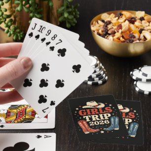 Girls Trip 2026 Family Matching Western Vacation Poker Cards