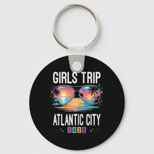 Girls Trip Atlantic City 2025 Summer Vacation Girl Keychain