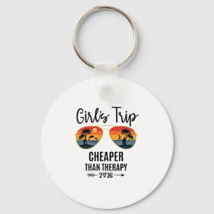 Girls Trip Cheaper Than A Therapy 2026 Group Match Keychain