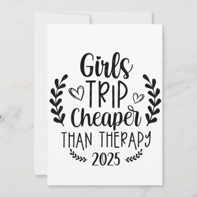Girls Trip Cheaper Than Therapy 2025 Holiday Card (Front)