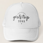 Girls Trip Cheaper Than Therapy Custom Vacation Trucker Hat at Zazzle