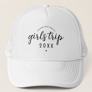Girls Trip Cheaper Than Therapy Custom Vacation Trucker Hat
