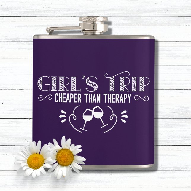 Girls Trip Cheaper Than Therapy Flask (Creator Uploaded)