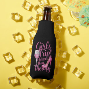 Girls Trip Cheaper Than Therapy Weekend Wine Party Bottle Cooler