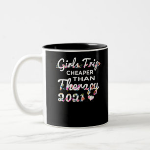 girls trip cheaper Two-Tone coffee mug
