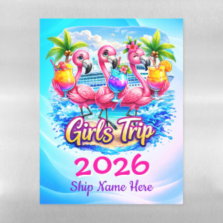 Girls Trip Cruise Magnet Dry Erase Magnetic Sheet