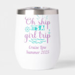 Girls Trip Cruise Vacation Ship   Thermal Wine Tumbler<br><div class="desc">This design may be personalized in the area provided by changing the photo and/or text. Or it can be customized by clicking Personalize this Template and then choosing the click to customize further option and delete or change the color of the background, add text, change the text color or style,...</div>