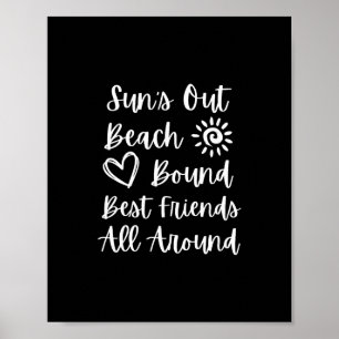 Girls Trip Cruise Vacation Suns Out Beach Bound Be Poster